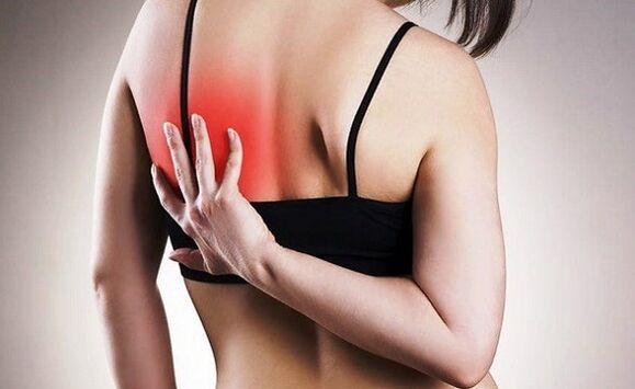 dor sob a omoplata esquerda nas costas