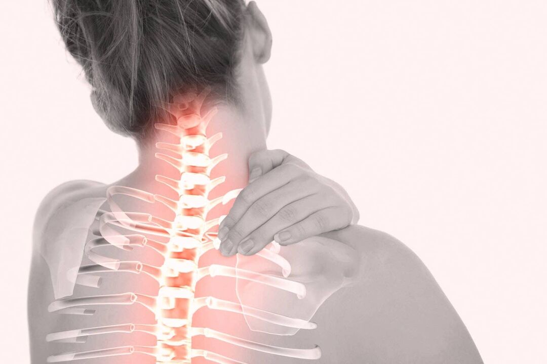 dor na coluna cervical devido à osteocondrose