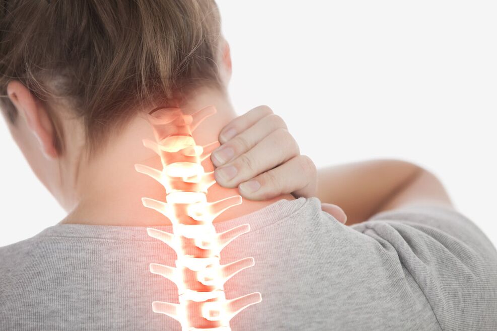 dor no pescoço devido à osteocondrose